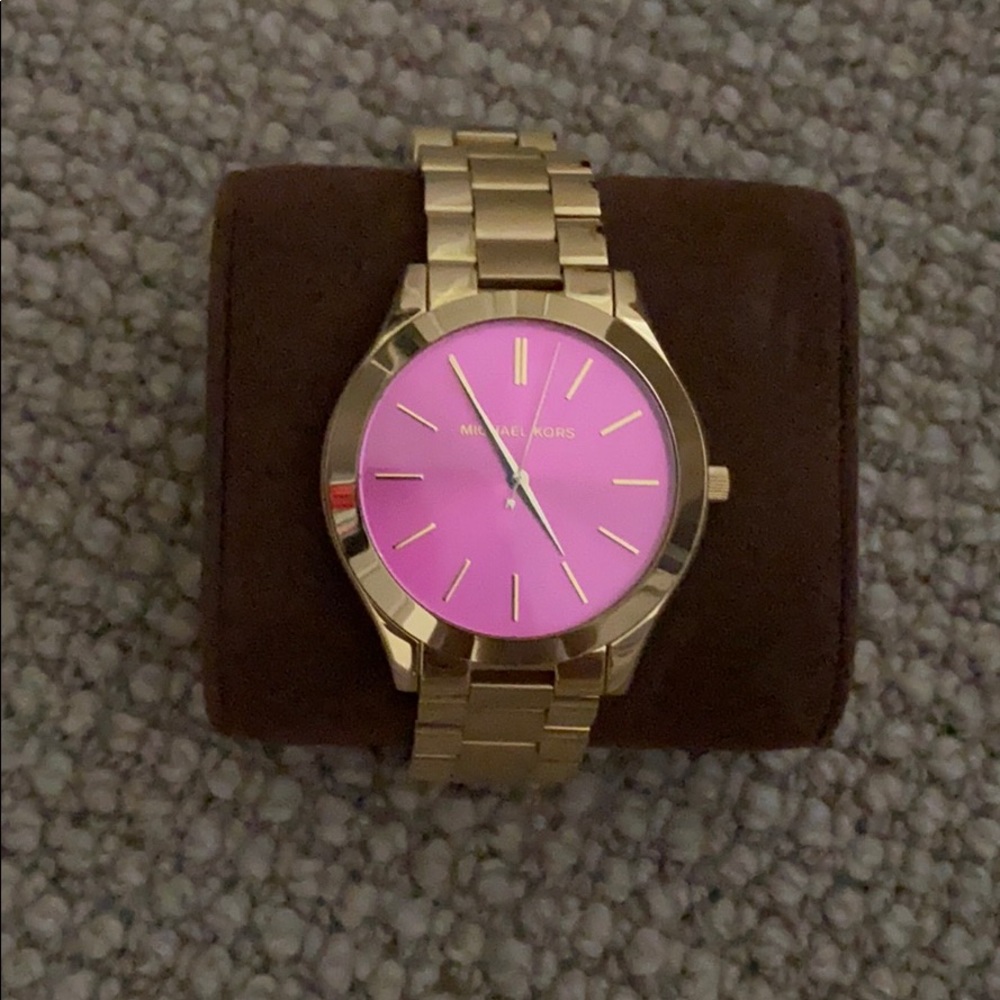 Michael Kors Gold and Pink Women's Watch